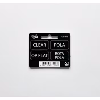 General Tags, CLEAR, POLA, OP FLAT, ROTA POLA with velcro Black/White