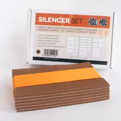 Silencer Set, precut foam pads with adhesive backing, BROWN