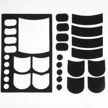 Silencer Set, precut foam pads with adhesive backing, BROWN