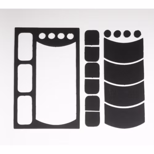Silencer Set, precut foam pads with adhesive backing, BROWN