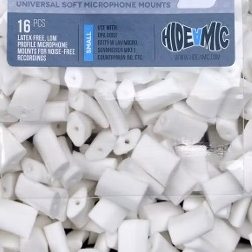 Foam-O''s small, 16 universal soft foam microphone mounts, White