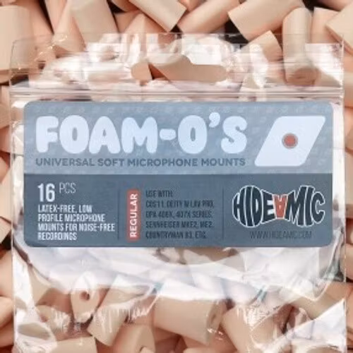 Foam-O''s regular, 16 universal foam microphone mounts, Beige