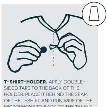 Sanken COS11, single piece, T-Shirt-Holder, Black