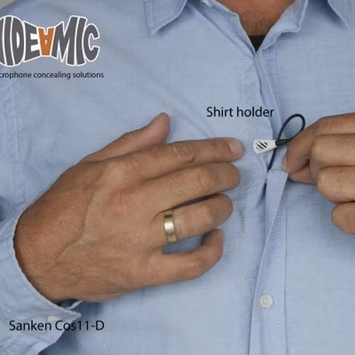 Sanken COS11, single piece, Shirt-holder, Transparent