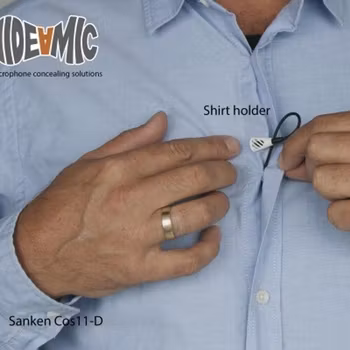 Sanken COS11, single piece, Shirt-holder, Transparent