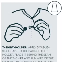 DPA 4060/4061/4071 single piece, T-shirt-holder, White