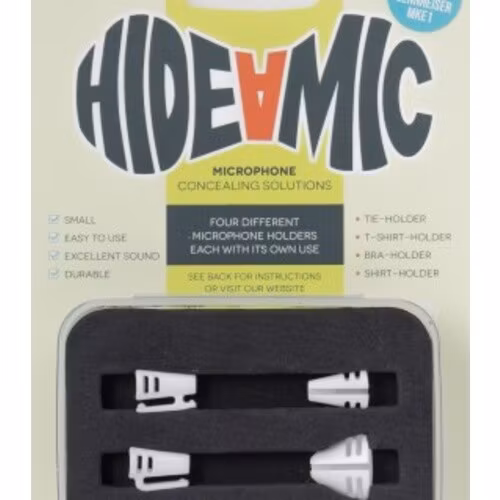 DPA6060/6061 and Sennheiser MKE1, 4 different holders in case, White