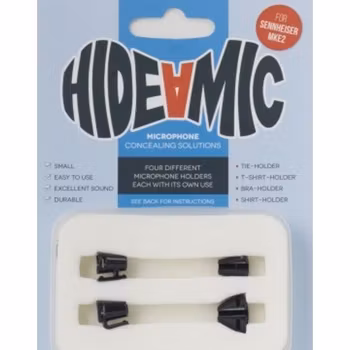 Sennheiser MKE2, 4 different holders in case, Black