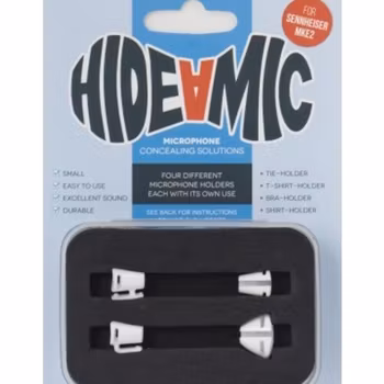 Sennheiser MKE2, 4 different holders in case, White
