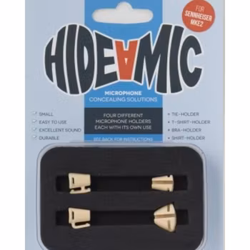 Sennheiser MKE2, 4 different holders in case, beige
