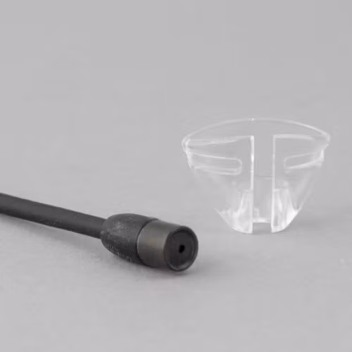 Sennheiser MKE2, single piece, Tie-holder, transparent