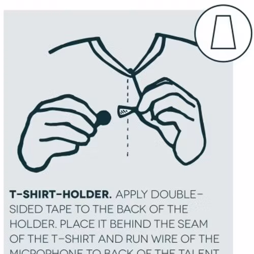Sennheiser MKE2, single piece, Tie-holder, transparent