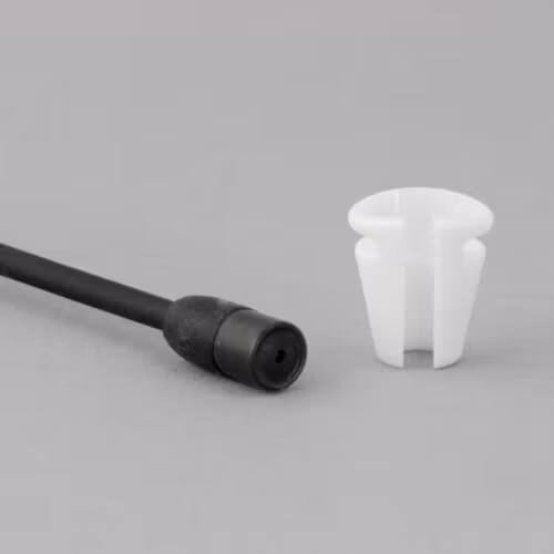 Sennheiser MKE2, single piece, T-shirt-holder, white