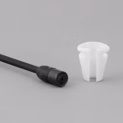 Sennheiser MKE2, single piece, T-shirt-holder, white