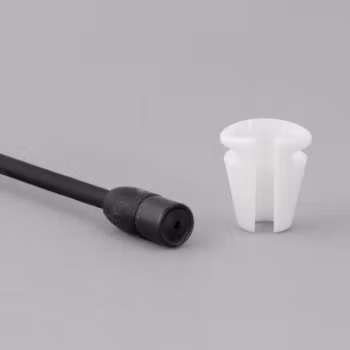 Sennheiser MKE2, single piece, T-shirt-holder, white