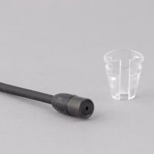 Sennheiser MKE2, single piece, T-shirt-holder, transparent