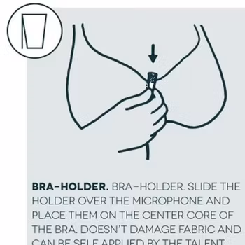 Sennheiser MKE2, single piece, Bra-holder, transparent