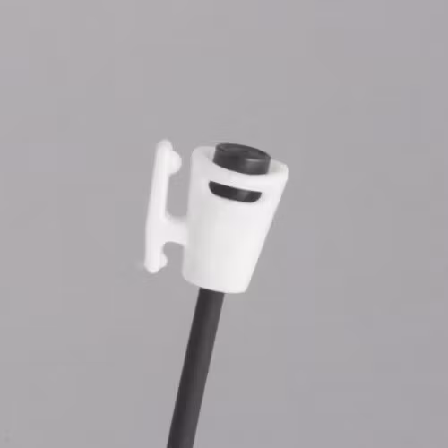 Sennheiser MKE2, single piece, Shirt-holder, white
