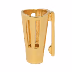 Bra-holder for Sanken COS11, 14 Karat gold plated brass