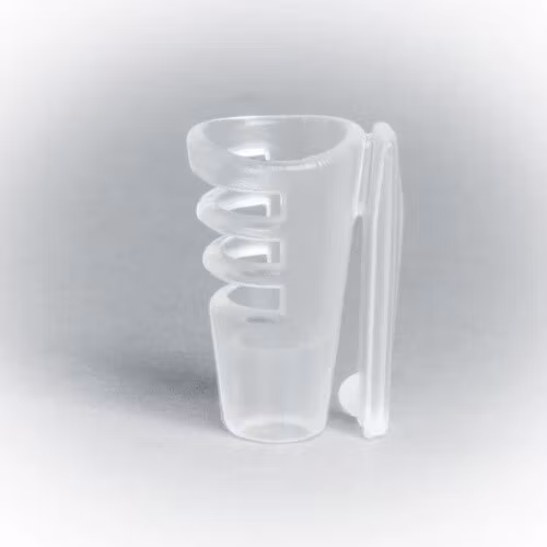 Bra-holder forDPA606X and Sennheiser MKE1, single piece, soft & flexible (transparent)