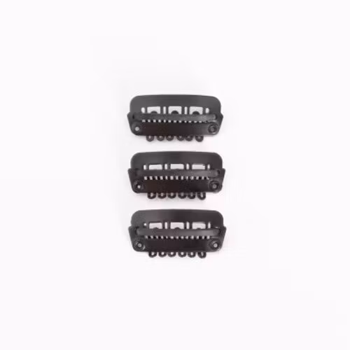 Clipz, universal hair and wig mounts, black, 3 in a set