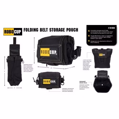 Folding Storage Belt Pouch: Large