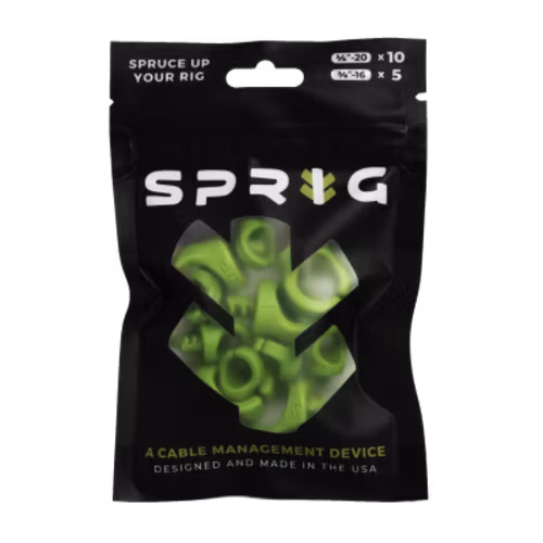 Green Value pack 10x 1/4?-20 Sprigs + 5x 3/8?-16 Big Sprigs