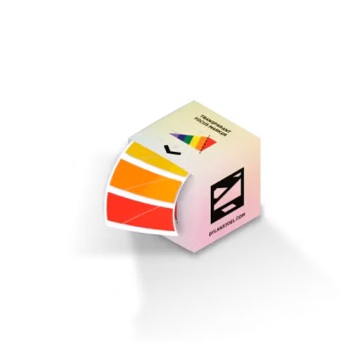 Transparent Rainbow Focus Markers 100pc