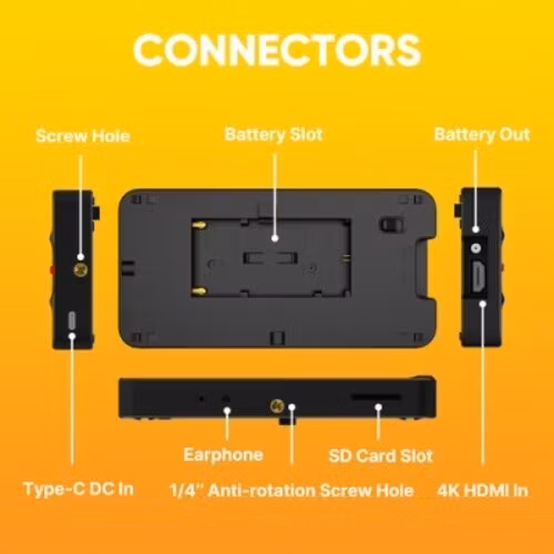 T5 - 5.5 Inch 1000 Nits On Camera Monitor