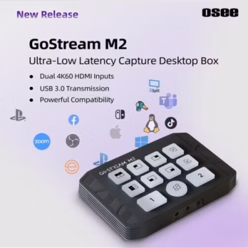 Go Stream M2 - Dual 4K USB 3.0 HDMI Capture Card