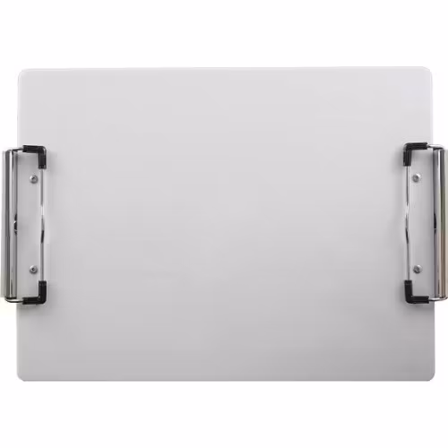 White Acrylic Letter Size Double-Clip Clipboard 9x12 inch