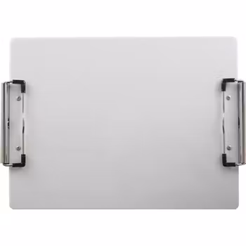 White Acrylic Letter Size Double-Clip Clipboard 9x12 inch