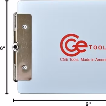 White Double-Clip Clipboard- 6x9 inch