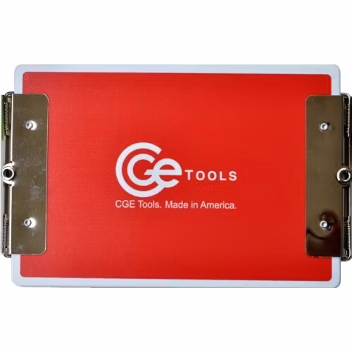 Red Double-Clip Clipboard- 6x9 inch