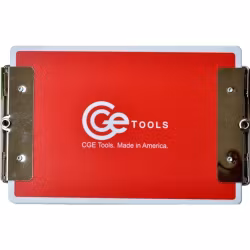 Red Double-Clip Clipboard- 6x9 inch