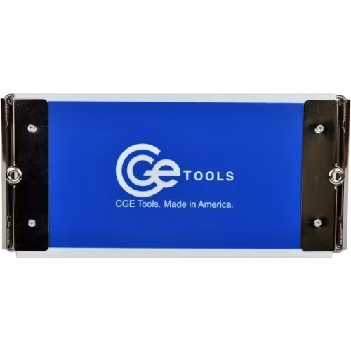 Blue Acrylic Slim Double-Clip Clipboard- 4.5x9 inch