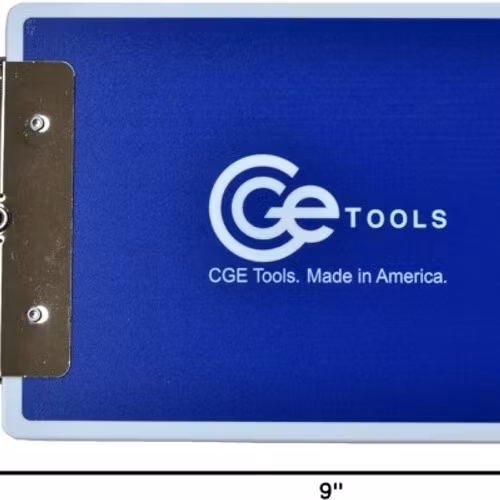 Blue Double-Clip Clipboard- 6x9 inch