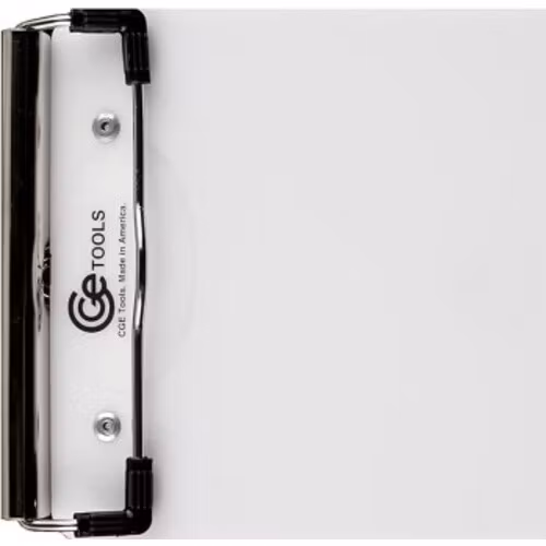 White Acrylic Slim Double-Clip Clipboard- 4.5x9 inch