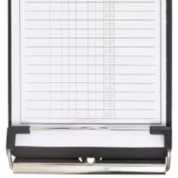 Slim Clipboard Folder Tagboard- Black Acrylic 4.5" x 9" Folder w/velcro