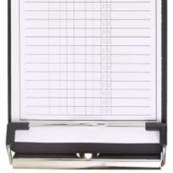Slim Clipboard Folder Tagboard- Black Acrylic 4.5" x 9" Folder w/velcro