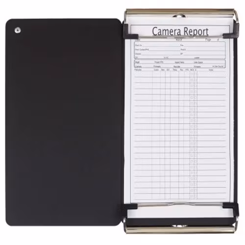 Slim Clipboard Folder Tagboard- Black Acrylic 4.5" x 9" Folder w/velcro