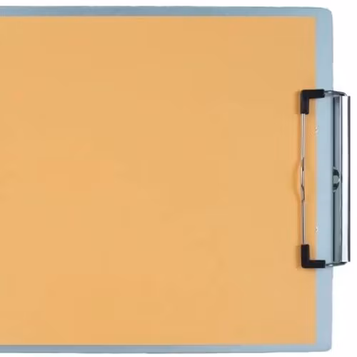 Anodized Aluminum Letter Size Double-Clip Clipboard 9x12 inch