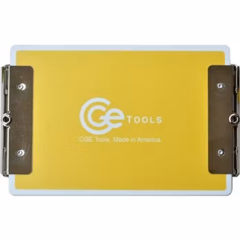 Yellow Double-Clip Clipboard- 6x9 inch