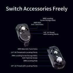 Q-Lock Mini Quick Release System (Male Plate Only, Black)