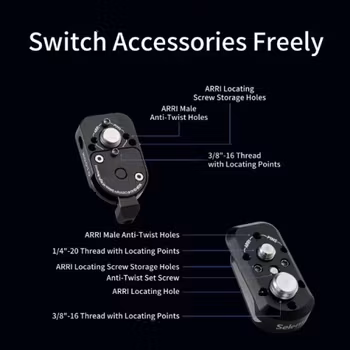 Q-Lock Mini Quick Release System (Male Plate Only, Black)