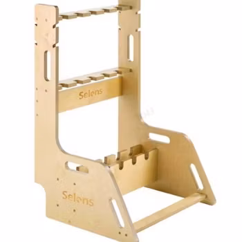 C Stand Wooden Storage Rack