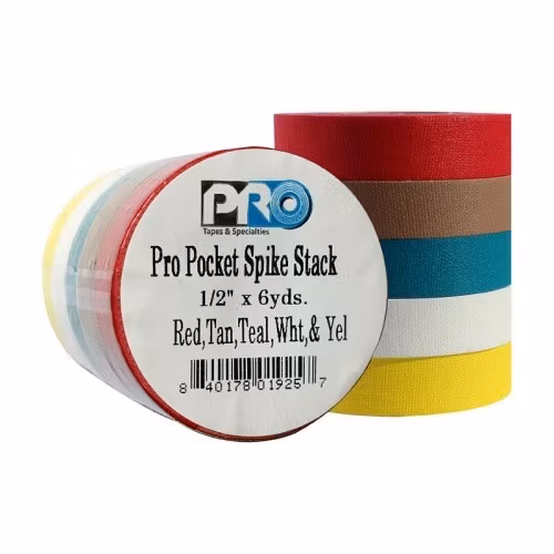 Pro Pocket Spike 12mm x 5,4m Cloth Tape 5 Bright colors