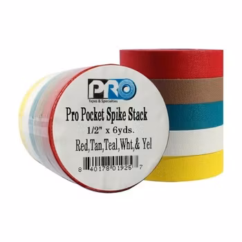 Pro Pocket Spike 12mm x 5,4m Cloth Tape 5 Bright colors