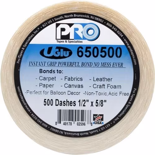 UGlu 650500 1/2"x5/8" Dashes, 500ct Roll