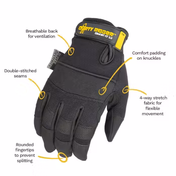 Comfort Fit 0.5 High Dexterity Glove ? Full Fingered XXL